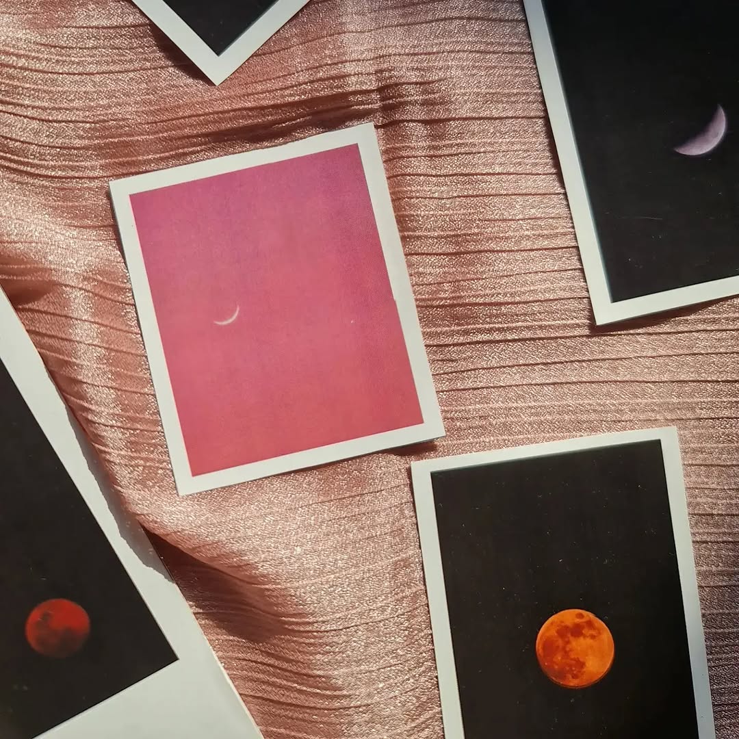 full set of moon themed stickers for decoration and journaling