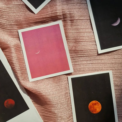 full set of moon themed stickers for decoration and journaling