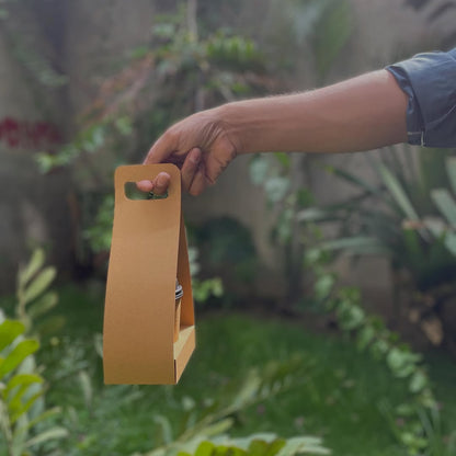Eco-Friendly Kraft Cup Carrier — Single Cup Holder | 100% Recyclable
