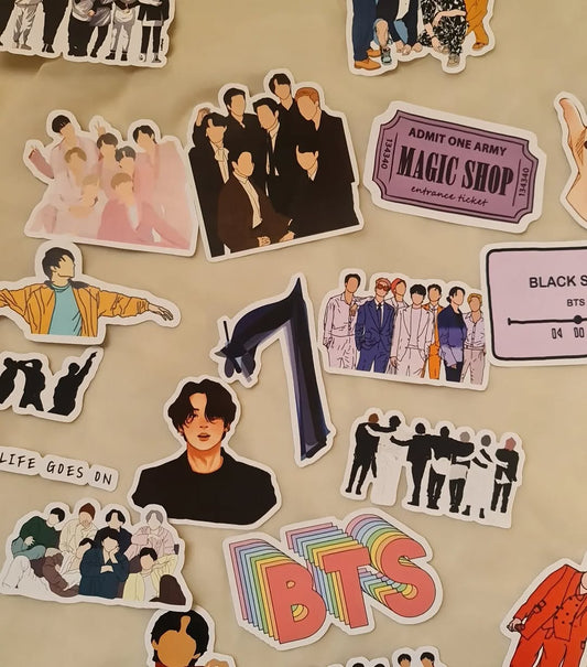 BTS Collection Sticker Set – Kpop aesthetic stickers for journaling – Artea.pk